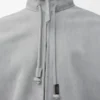 Giacca con chiusura a zip in pelle di agnello scamosciata
