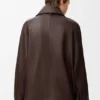 Giacca con fiocco in pelle di agnello nappa
