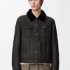 Giacca da camionista in shearling
