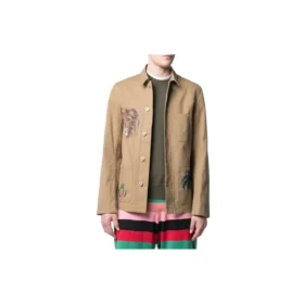 Giacca da uomo Loewe con stampa, marrone H2198210Ib-2140