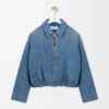 Giacca drappeggiata in denim
