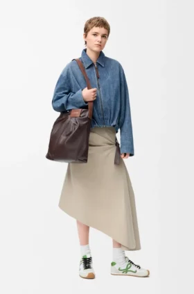 Giacca drappeggiata in denim
