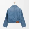 Giacca drappeggiata in denim