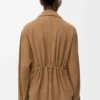 Giacca workwear in pelle di capra scamosciata