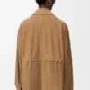 Giacca workwear in pelle di capra scamosciata