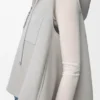 Gilet con cappuccio in shearling
