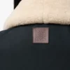 Gilet imbottito in misto shearling e cotone