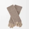 Guanti in cashmere e pelle di agnello nappa