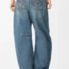 Jeans Barrel in denim