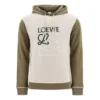 Loewe da uomo con cappuccio e coulisse ricamato, color kaki H526341X94-3962