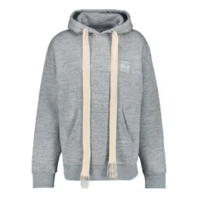 Loewe da uomo con cappuccio e maniche lunghe, ricamo Anagram, grigio H6109701Si
