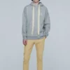 Loewe da uomo con cappuccio e maniche lunghe, ricamo Anagram, grigio H6109701Si