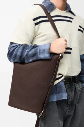 Loop Bucket in nabuk martellato