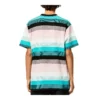Maglietta da uomo loewe a maniche corte in cotone a righe con logo ricamato H6109950Pc-9990