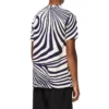 Maglietta da uomo Loewe a righe in cotone a maniche corte, bianca e blu H526341X72-2091