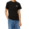 Maglietta da uomo Loewe Anagram Classic in cotone ricamato, girocollo e maniche corte, nera H6109230Cr-1100