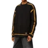 Maglietta da uomo Loewe in cotone, taglia grande, maniche lunghe, nera H526341X90-1119