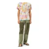 Maglietta unisex a maniche corte con stampa “faccia sorridente” in stile tie-dye multicolore H616341X79-9990