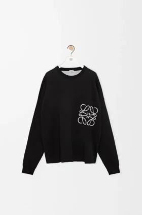 Maglione con tasca Anagram in misto cotone