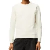Maglione da uomo in cotone con logo Loewe Anagram ricamato, bianco crema H526341Xa1-2370
