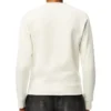 Maglione da uomo in cotone con logo Loewe Anagram ricamato, bianco crema H526341Xa1-2370