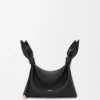 Mini borsa a sciarpa in pelle di vitello liscia
