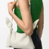Mini borsa a sciarpa in pelle di vitello liscia