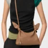 Mini borsa a sciarpa in pelle di vitello liscia