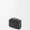 Mini borsa a tracolla per fotocamera in morbida pelle di vitello martellata