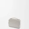 Mini borsa a tracolla per fotocamera in pelle di vitello satinata