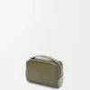 Mini borsa a tracolla per fotocamera in pelle di vitello satinata