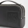 Mini borsa a tracolla per fotocamera in pelle di vitello satinata