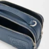 Mini borsa a tracolla per fotocamera in pelle di vitello satinata