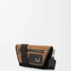 Mini Flex Messenger in tela e pelle scamosciata