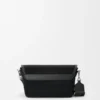 Mini Flex Messenger in tela e pelle scamosciata