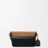 Mini Flex Messenger in tela e pelle scamosciata