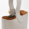 Mini Pebble Bucket in pelle di vitello liscia