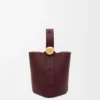 Mini Pebble Bucket in pelle di vitello liscia