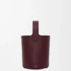 Mini Pebble Bucket in pelle di vitello liscia
