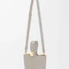 Mini Pebble Bucket in pelle di vitello liscia