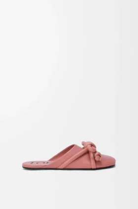 Mule con nodo Flamenco in pelle di agnello