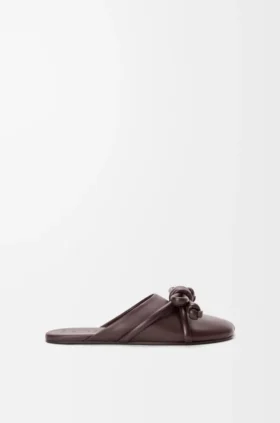 Mule con nodo Flamenco in pelle di agnello