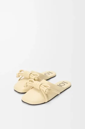 Mule con nodo Flamenco in pelle di agnello