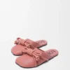 Mule con nodo Flamenco in pelle di agnello