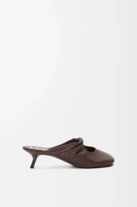Mule morbide Pebble in pelle di agnello nappa