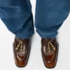 Mule tipo mocassino Edge in pelle di vitello spazzolata