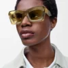Occhiali da sole Cateye con montatura smussata