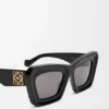 Occhiali da sole Cateye con montatura smussata