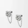 Orecchini a catena Anagram Bombé in argento sterling