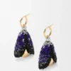 Orecchini a conchiglia in argento sterling e perline